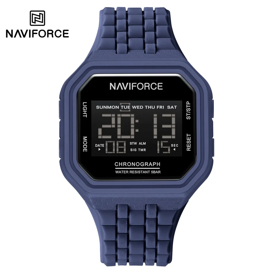 NAVIFORCE Simple Waterproof Clock Sports Gentlemen Wrist watch Retro Man Electronic Watches Luminous Display Screen Timed Watch
NAVIFORCE Simple Waterproof Clock Sports Gentlemen Wrist watch Retro Man Electronic Watches Luminous Display Screen Timed Watch