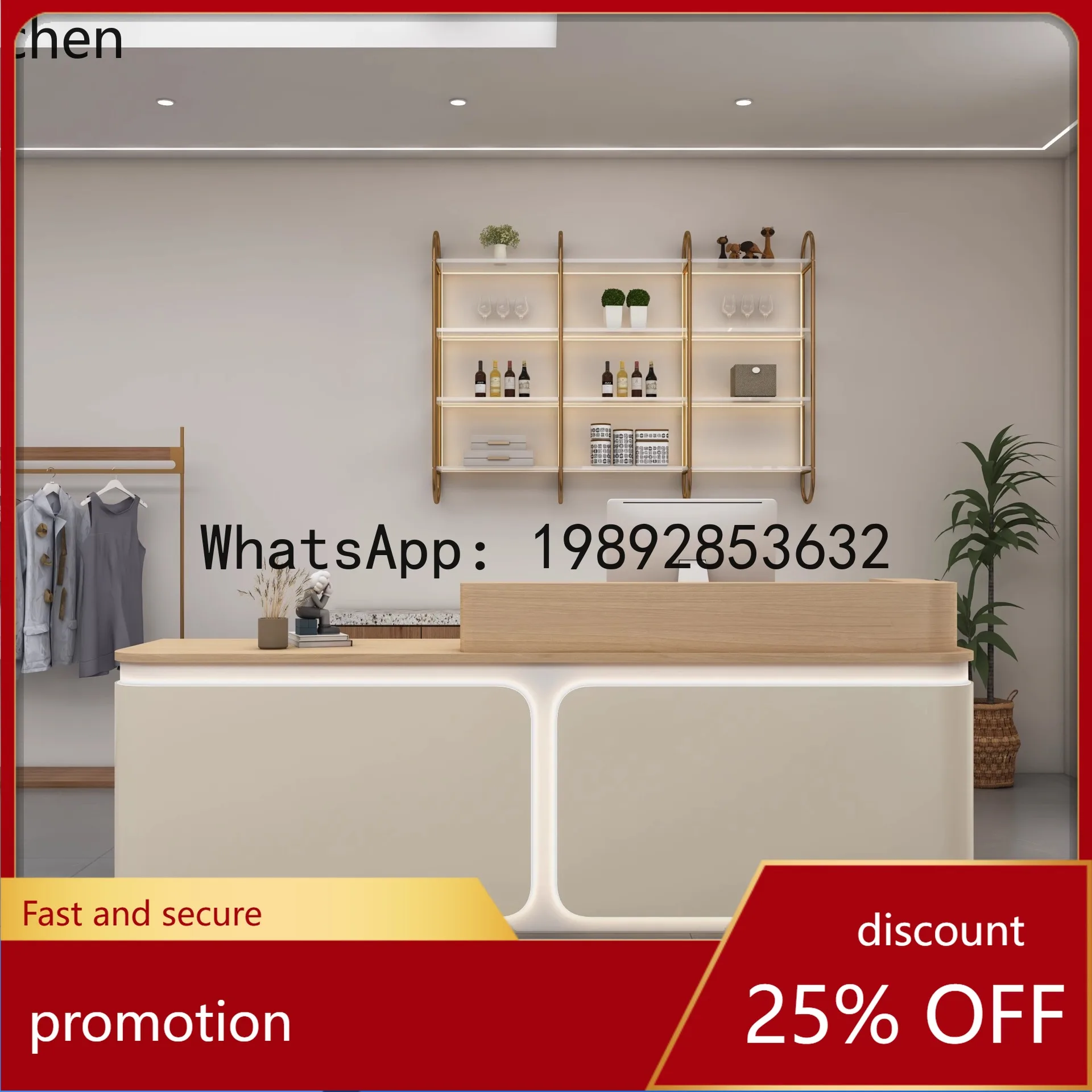 HT Clothing Store Cashier Counter Small Simple Women's Clothing Store Curved Reception Counter
HT Clothing Store Cashier Counter Small Simple Women's Clothing Store Curved Reception Counter