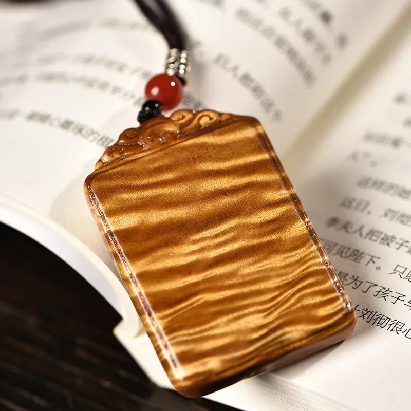 Golden Phoebe Wood Full Water Grain Pendant Necklace Peace Tag Worry Free Tag 46 Tag Wenwan Hanging Ornaments Gifts
Golden Phoebe Wood Full Water Grain Pendant Necklace Peace Tag Worry Free Tag 46 Tag Wenwan Hanging Ornaments Gifts