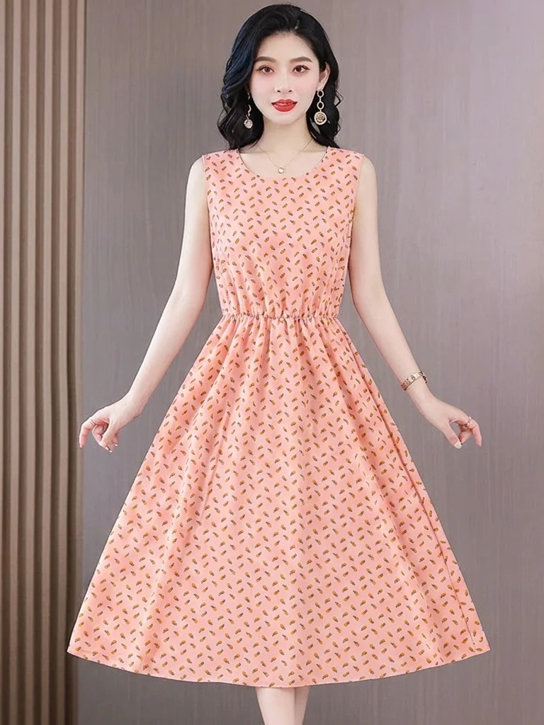 Comfortable Sleeveless Floral Print Dress Women's Summer Waist-Cinching Slimming Midi Length Maternity plus Size Dresses
Comfortable Sleeveless Floral Print Dress Women's Summer Waist-Cinching Slimming Midi Length Maternity plus Size Dresses