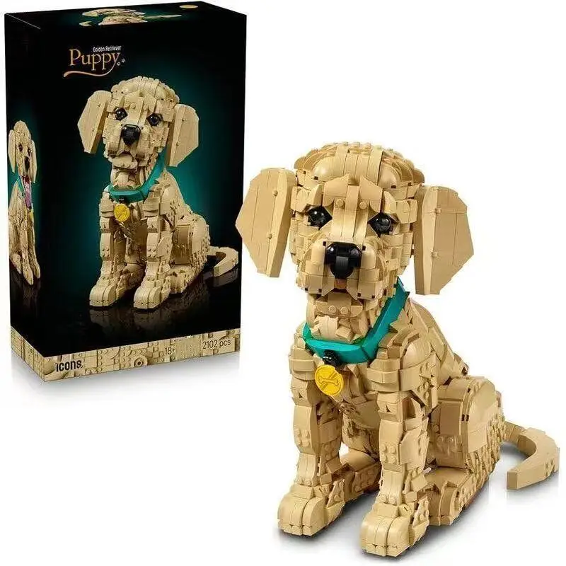 DIY2102pcs icon golden Retriever puppy pet model blocks, lifelike puppy building blocks display, holiday gifts for animal lovers
DIY2102pcs icon golden Retriever puppy pet model blocks, lifelike puppy building blocks display, holiday gifts for animal lovers