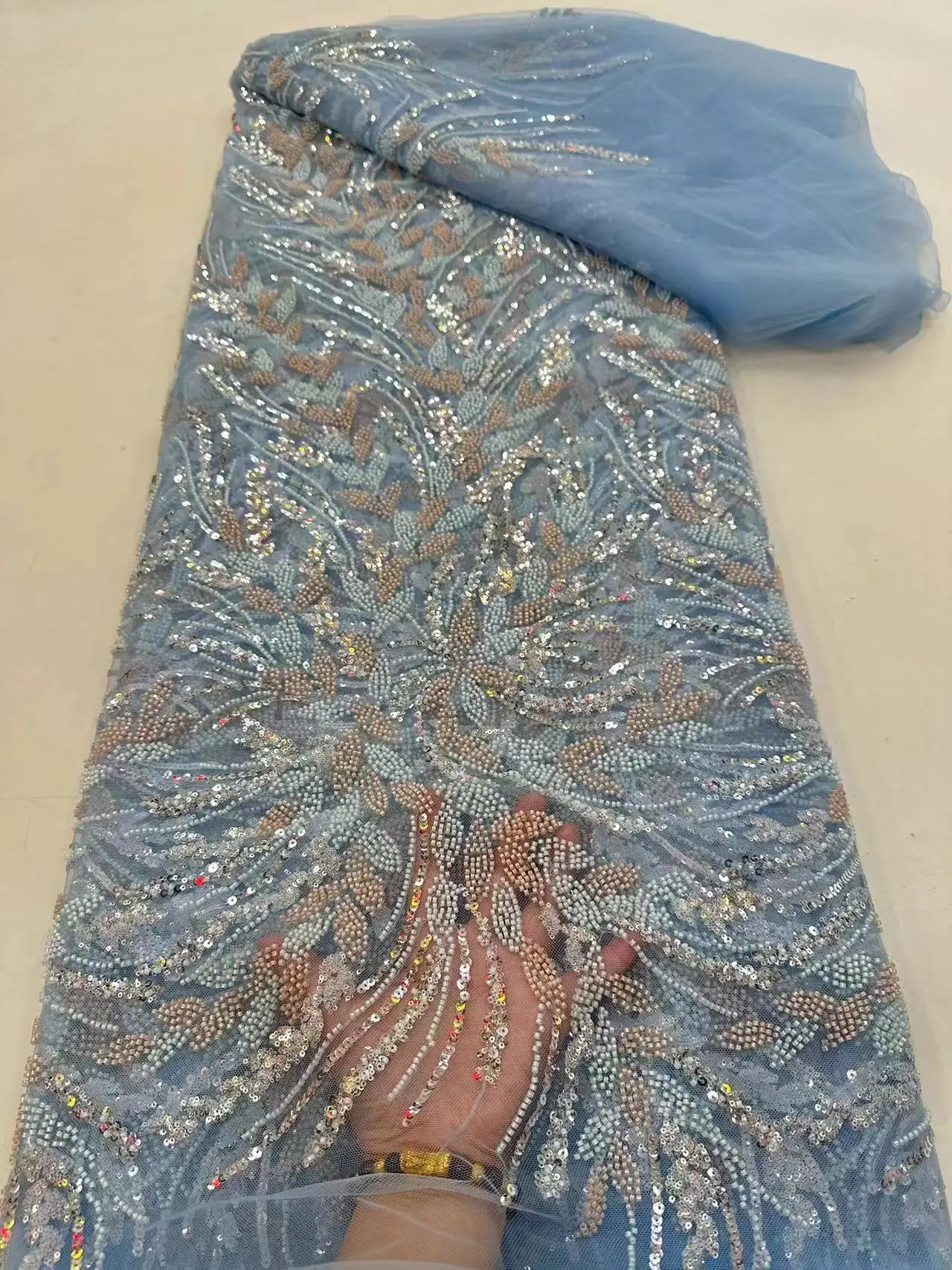 2024 Fashion Elegant French Embroidery Beaded Lace Fabric African Nigerian With Sequins Fabric For Wedding Dress
2024 Fashion Elegant French Embroidery Beaded Lace Fabric African Nigerian With Sequins Fabric For Wedding Dress