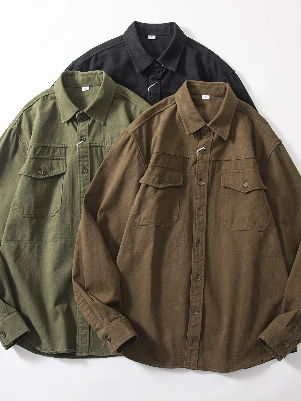 Heavyweight Pure Cotton Work irt Autumnal ex Long Sve ket Thiened Waed American Retro Outerwear
Heavyweight Pure Cotton Work irt Autumnal ex Long Sve ket Thiened Waed American Retro Outerwear