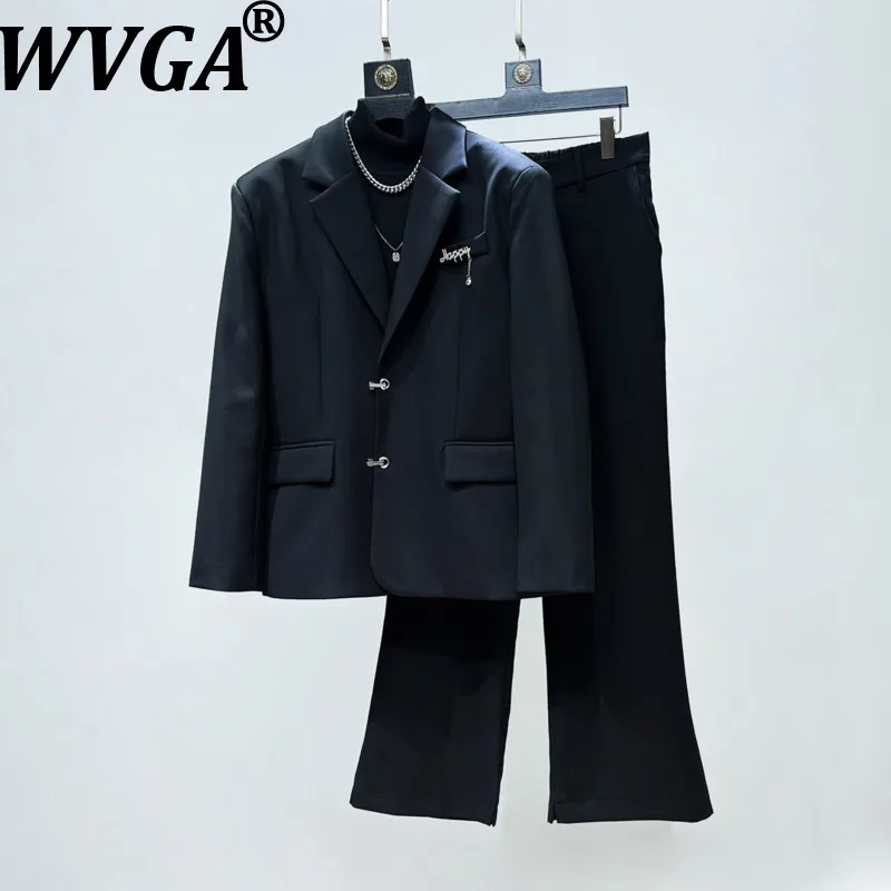 WVGA Spring Autumn New Men Tide High-End Metal Button Trendy Blazer Niche Chic Casual Flared Suit Pants Two-Piece Set Ins W18941
WVGA Spring Autumn New Men Tide High-End Metal Button Trendy Blazer Niche Chic Casual Flared Suit Pants Two-Piece Set Ins W18941