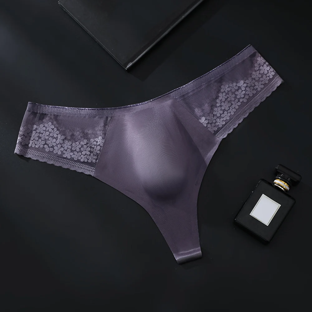 Мужские сексуальные трусы-стринги с U-образным вырезом, кружевные, тонкие, бесшовные, из ледяного шелка, с анатомическим мешочком, однотонные
Мужские сексуальные трусы-стринги с U-образным вырезом, кружевные, тонкие, бесшовные, из ледяного шелка, с анатомическим мешочком, однотонные