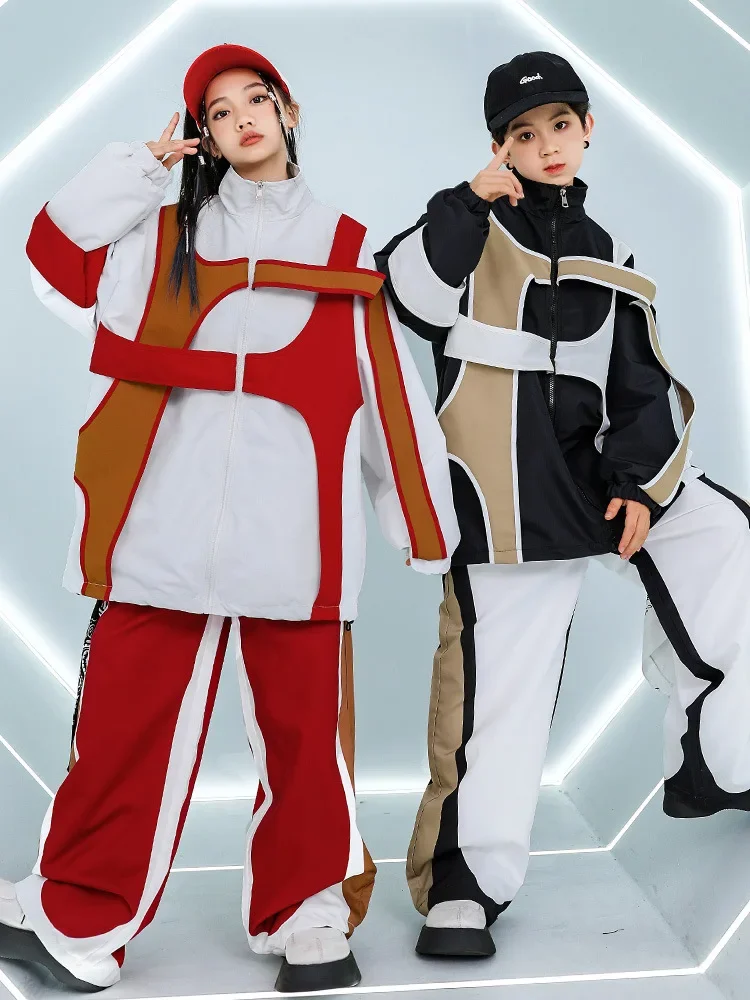Girls Hip Hop Contrast Jacket Sport Pants Boys Street Dance Coat Streetwear Kids K-pop Jazz Clothes Set Children School Uniforms
Girls Hip Hop Contrast Jacket Sport Pants Boys Street Dance Coat Streetwear Kids K-pop Jazz Clothes Set Children School Uniforms