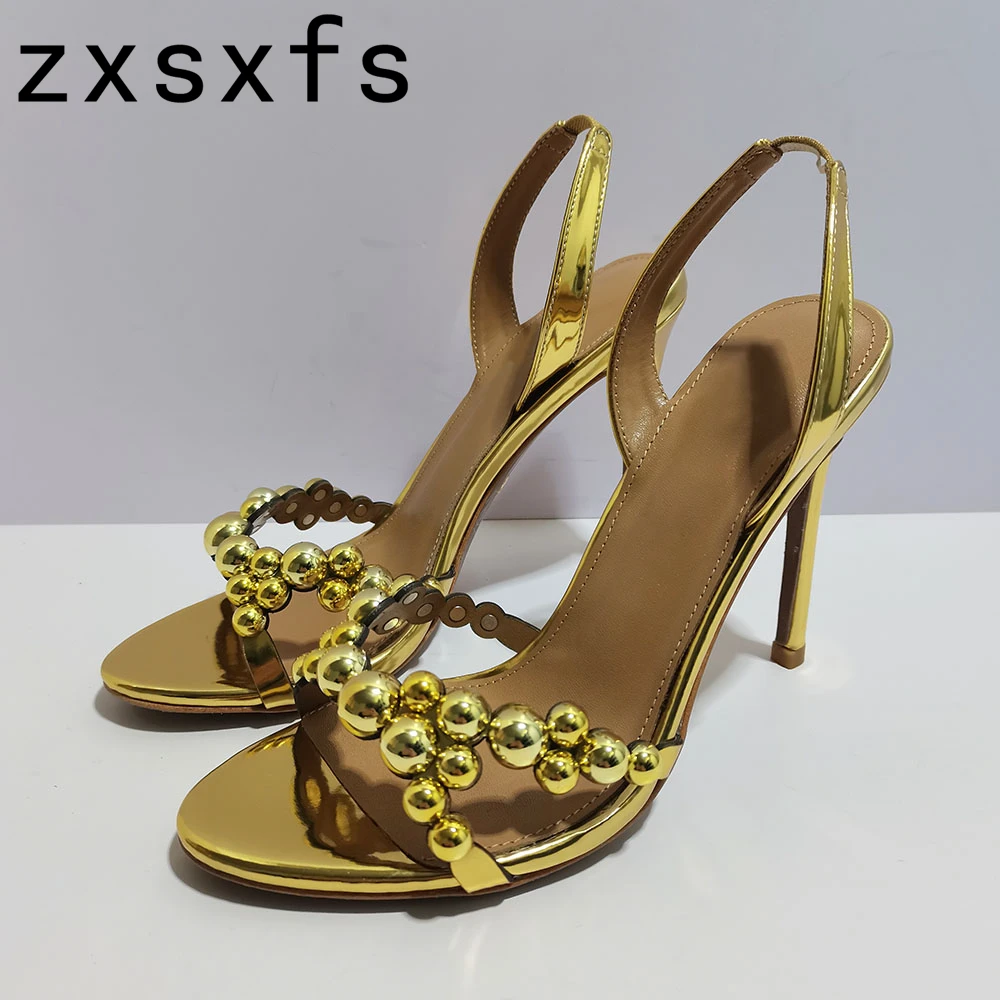 2024 New Summer High Heel Sandals Gold Leather Party Shoes Popular Brand Women's Shoes Formal Evening Dress Sandals Women
2024 New Summer High Heel Sandals Gold Leather Party Shoes Popular Brand Women's Shoes Formal Evening Dress Sandals Women
