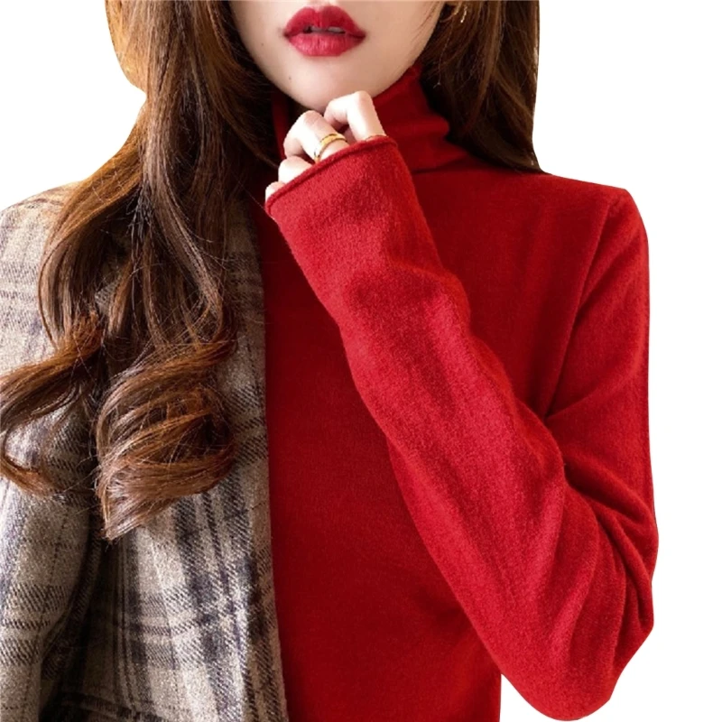 A0NF Women Heaps Collar Turtleneck Sweater Fall Winter Long Sleeve Basic Pullovers Casual Solid Color Knitted Slim Jumper Top
A0NF Women Heaps Collar Turtleneck Sweater Fall Winter Long Sleeve Basic Pullovers Casual Solid Color Knitted Slim Jumper Top