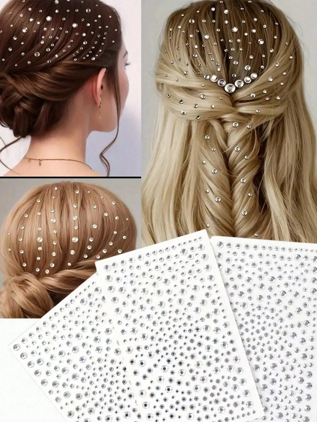 Approximately 335pcs Rhinestone & Pearl Hair Accessories, Rhinestone Stickers, Self-Adhesive Stickers, Diamond Decorations, Pearl Hair Decorations, DIY Accessories, Halloween, Christmas, Valentine's Day Gifts, Acrylic Multifunctional Hair Accessories,
Approximately 335pcs Rhinestone & Pearl Hair Accessories, Rhinestone Stickers, Self-Adhesive Stickers, Diamond Decorations, Pearl Hair Decorations, DIY Accessories, Halloween, Christmas, Valentine's Day Gifts, Acrylic Multifunctional Hair Accessories,