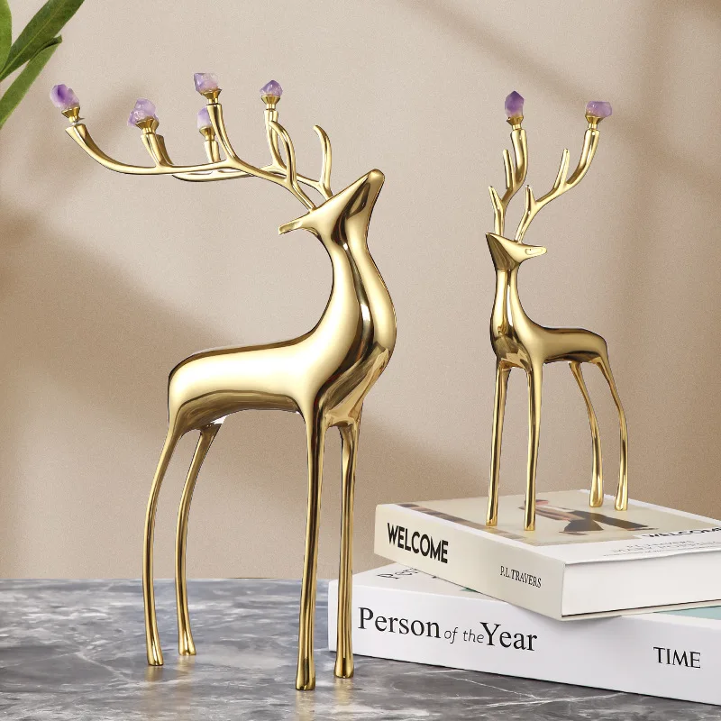 Pure copper deer living room wine cabinet home decoration light luxury amethyst decoration TV cabinet Christmas gift
Pure copper deer living room wine cabinet home decoration light luxury amethyst decoration TV cabinet Christmas gift