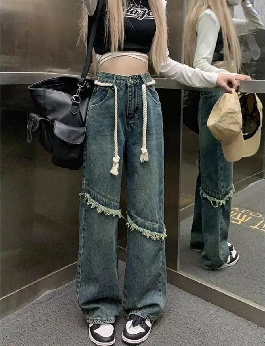 Breasted Old Retro Jeans Women Autumn Winter New Loose Drooping High Waist Straight Wide-Leg Pants Floor Trousers
Breasted Old Retro Jeans Women Autumn Winter New Loose Drooping High Waist Straight Wide-Leg Pants Floor Trousers