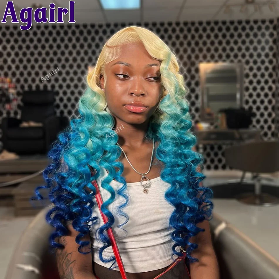 Ombbre 613 Blonde Blue Brazilian Loose Deep Wave 13x6 Lace Frontal Wigs Human Hair Pre Plucked 5x5 6X4 Straight Lace Closure Wig
Ombbre 613 Blonde Blue Brazilian Loose Deep Wave 13x6 Lace Frontal Wigs Human Hair Pre Plucked 5x5 6X4 Straight Lace Closure Wig
