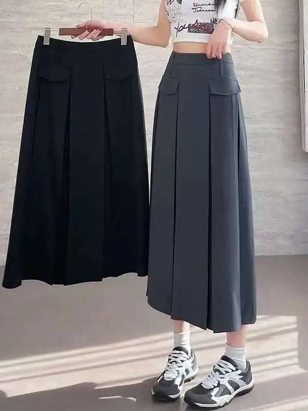 plus Size A-Line Skirt Korean Style Pleated Midi Length Conceals Flattering for plus Size Women Summer New Arrival
plus Size A-Line Skirt Korean Style Pleated Midi Length Conceals Flattering for plus Size Women Summer New Arrival