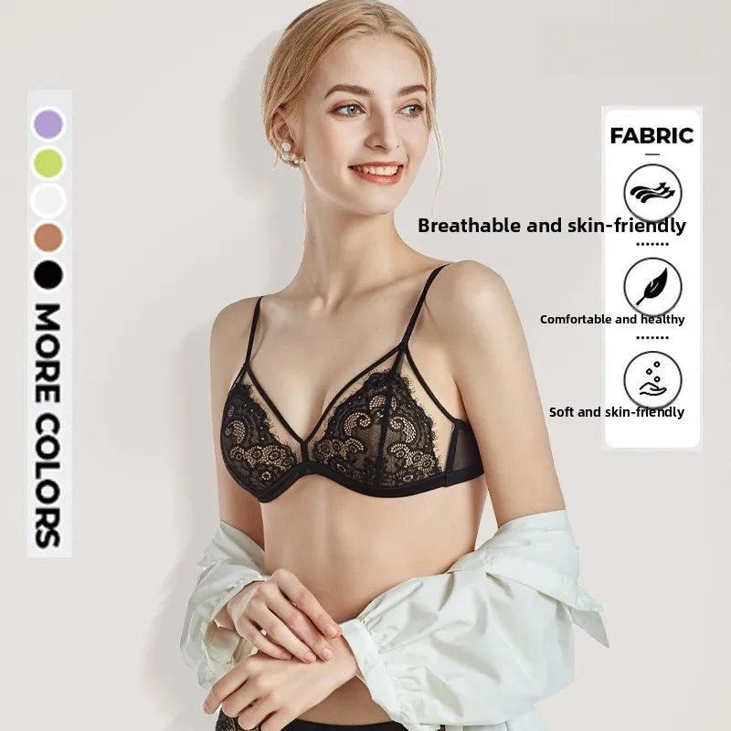 Sexy Lace Bra Comfortable Breathable Thin Women's Underwear Spring 2024 New Arrival Gathered U-Shape Cup Cotton Pad Insert
Sexy Lace Bra Comfortable Breathable Thin Women's Underwear Spring 2024 New Arrival Gathered U-Shape Cup Cotton Pad Insert
