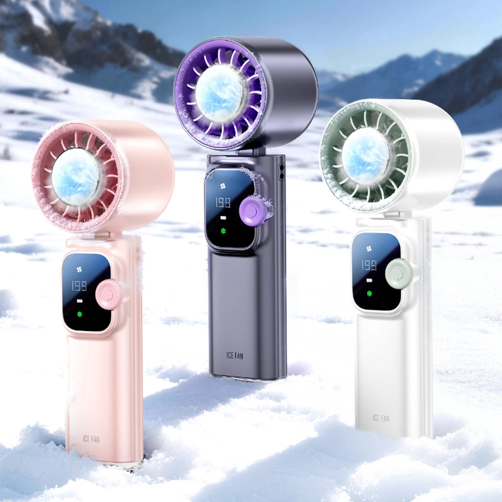199 Speed Handheld Turbo Fan with Ice Cooler Powerful Mini Personal Fans Digital Display for Commute/Travel/Outdoor/Home/Office
199 Speed Handheld Turbo Fan with Ice Cooler Powerful Mini Personal Fans Digital Display for Commute/Travel/Outdoor/Home/Office