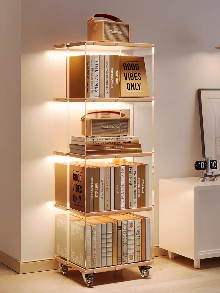 Acrylic 360 degree rotating bookshelf, solid wood floor stand, living room corner cabinet, storage cabinet YX456TB
Acrylic 360 degree rotating bookshelf, solid wood floor stand, living room corner cabinet, storage cabinet YX456TB