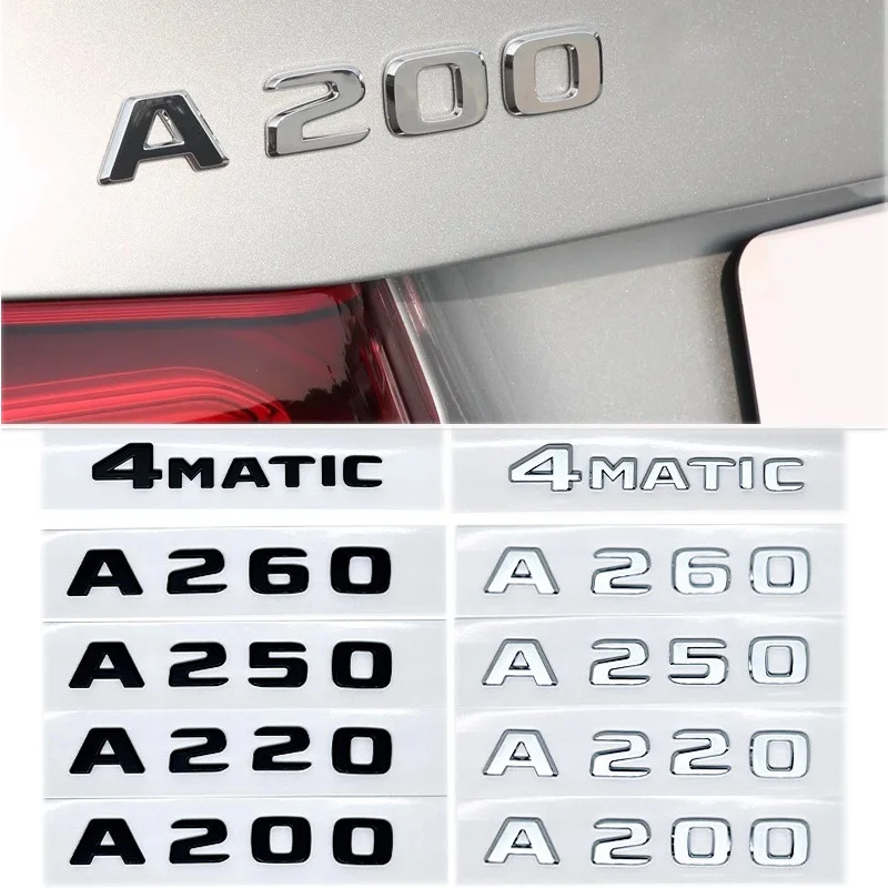 Letters A180d A200 A250 A260 A220d A35 A45 A63 4MATIC ABS Emblem for Mercedes Benz A Class W176 W177 Car Trunk Logo Sticker
Letters A180d A200 A250 A260 A220d A35 A45 A63 4MATIC ABS Emblem for Mercedes Benz A Class W176 W177 Car Trunk Logo Sticker