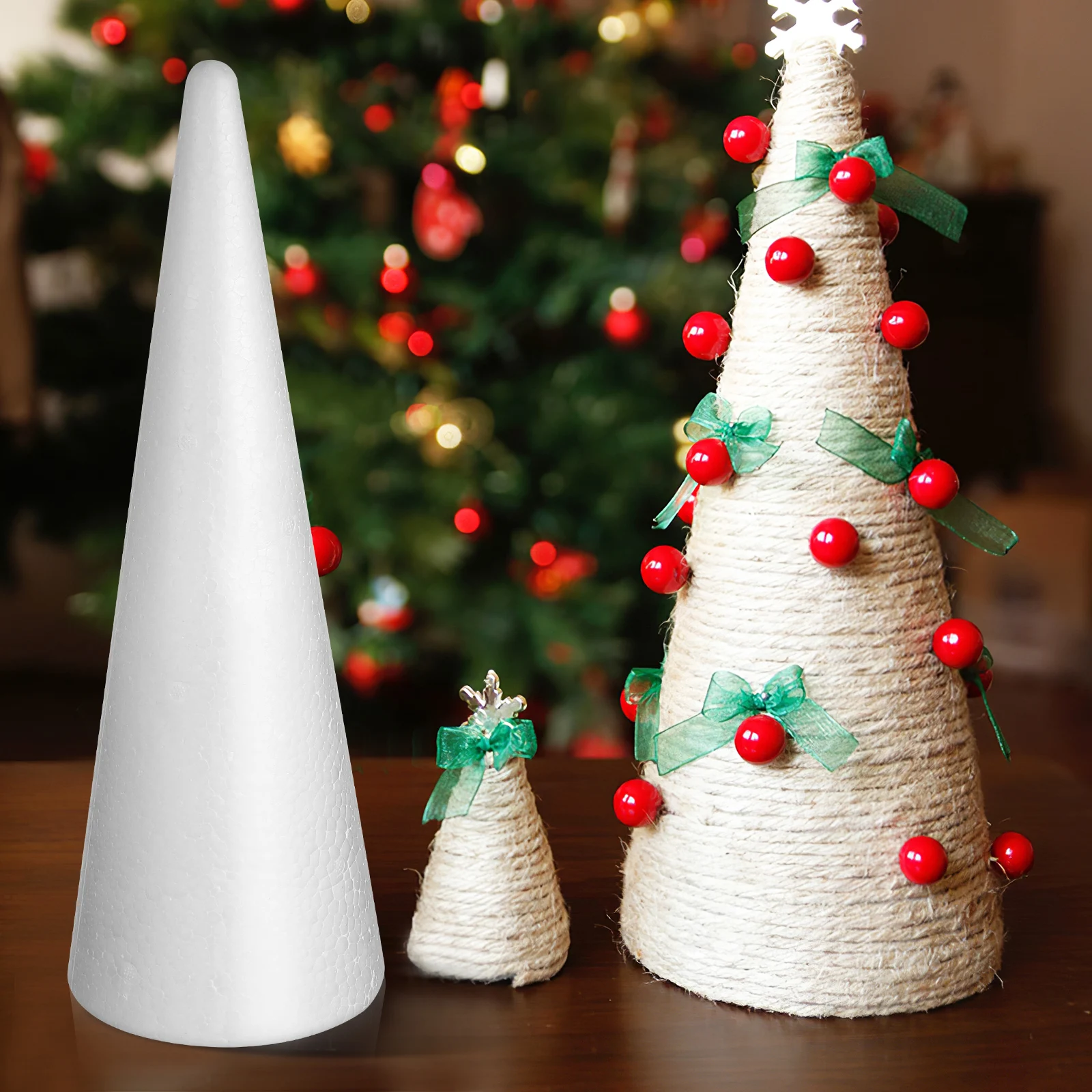 2 Pcs Foam Cone Crafts White Cone Shaped Foam for Christmas School Wedding Birthday Home Decor Project Supplies
2 Pcs Foam Cone Crafts White Cone Shaped Foam for Christmas School Wedding Birthday Home Decor Project Supplies