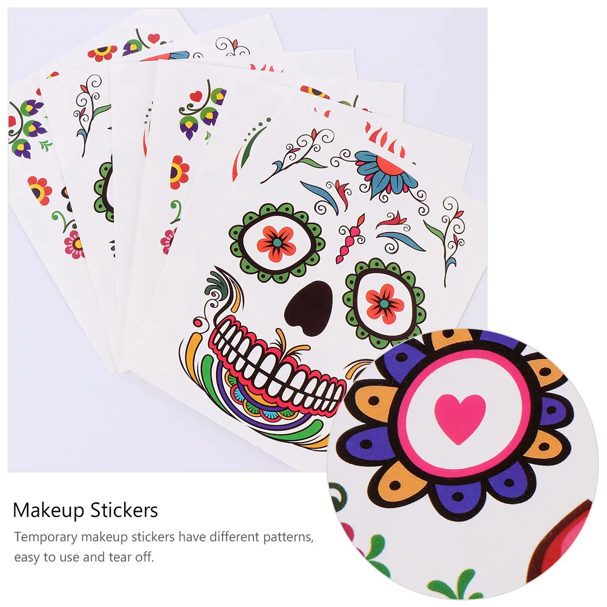 6 Pcs Face Stickers Halloween for Facial Makeup Decorative Tattoos
6 Pcs Face Stickers Halloween for Facial Makeup Decorative Tattoos