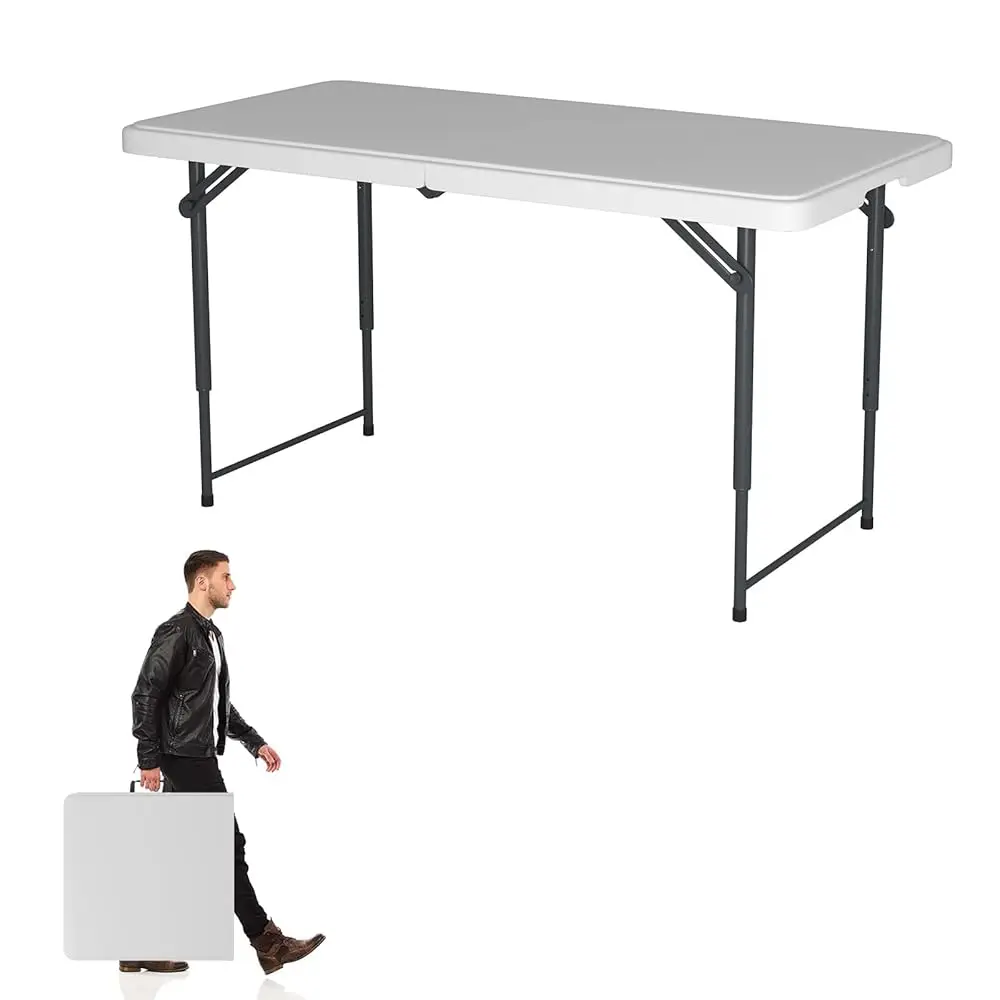 Folding Table 4 Foot,Heavy Duty Portable Dining Table,Small Indoor Outdoor Foldable Table,Fold-In-Half Dining Table For
Folding Table 4 Foot,Heavy Duty Portable Dining Table,Small Indoor Outdoor Foldable Table,Fold-In-Half Dining Table For