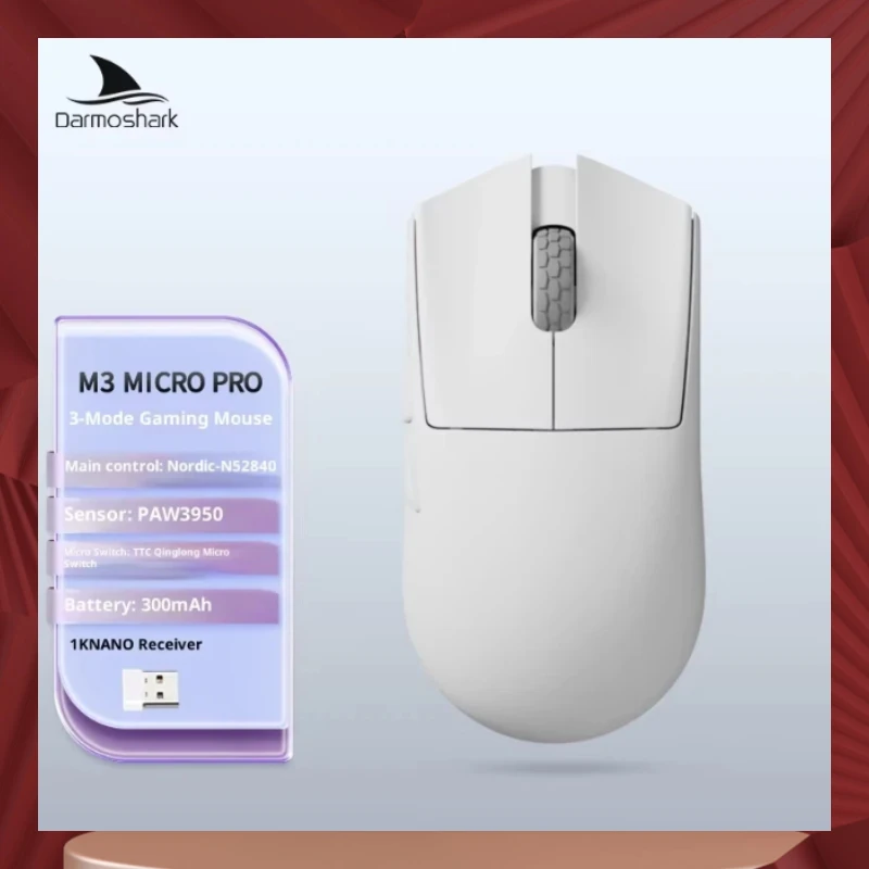 Darmoshark M3 Micro Pro, маленькая рука, 42 г, киберспортивная игра, трехрежимная беспроводная мышь Paw3950, подарки-сюрпризы для мальчиков и девочек
Darmoshark M3 Micro Pro, маленькая рука, 42 г, киберспортивная игра, трехрежимная беспроводная мышь Paw3950, подарки-сюрпризы для мальчиков и девочек