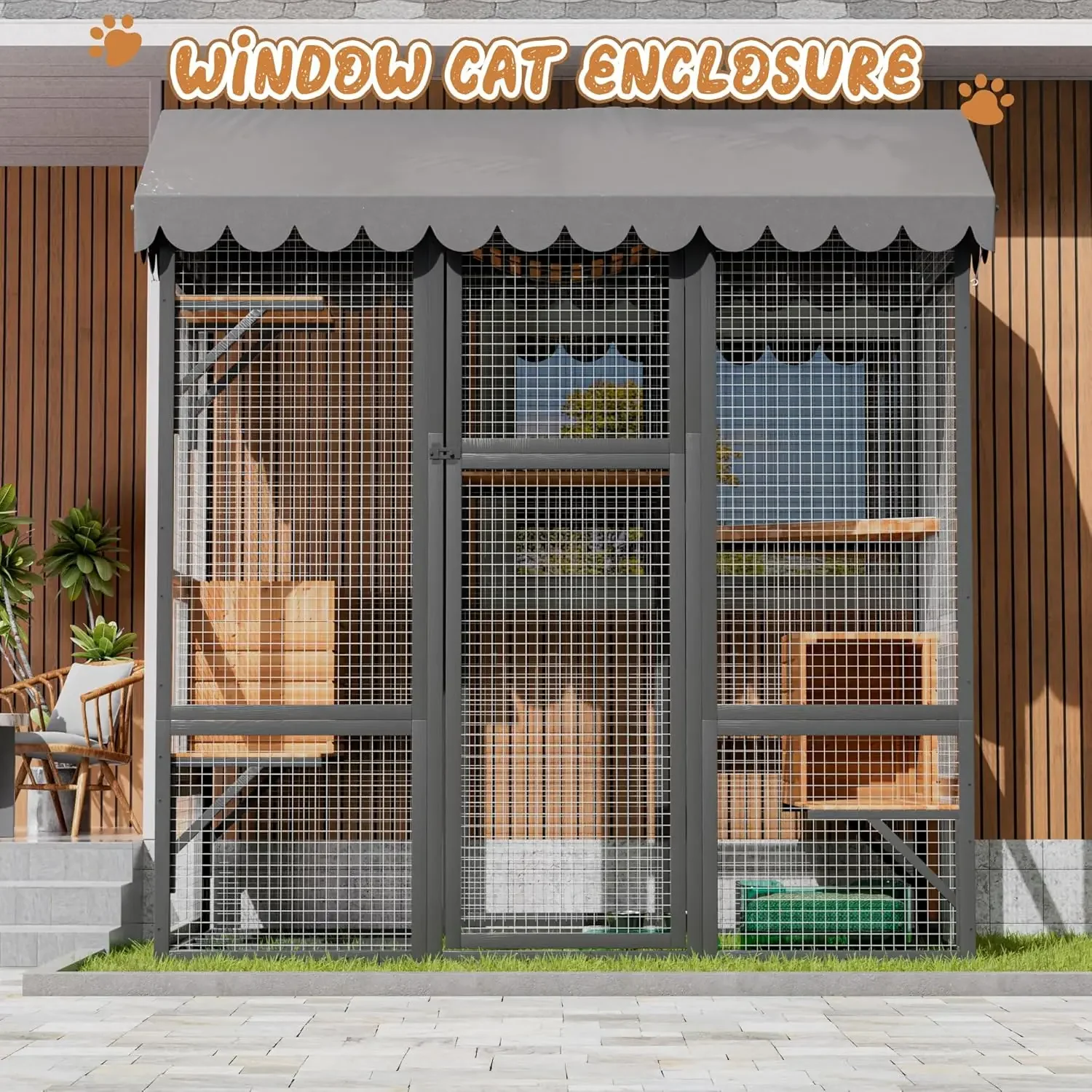 Большой домик для кошек для прогулок на открытом воздухе. Корпус для котят с сизалевой платформой и контейнером для хранения Catio. Открытый кошачий корпус Cubby Catio.
Большой домик для кошек для прогулок на открытом воздухе. Корпус для котят с сизалевой платформой и контейнером для хранения Catio. Открытый кошачий корпус Cubby Catio.