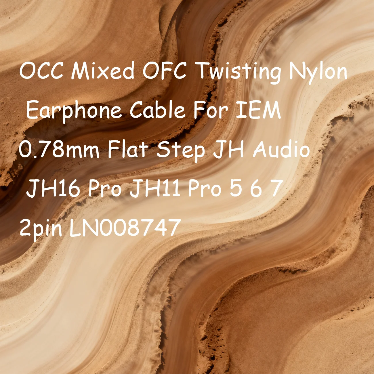 Кабель для наушников OCC Mixed OFC Twisting Nylon для IEM, 0.78 мм, плоский, с разъемом 2pin, JH Audio JH16 Pro, JH11 Pro, 5, 6, 7, LN008747
Кабель для наушников OCC Mixed OFC Twisting Nylon для IEM, 0.78 мм, плоский, с разъемом 2pin, JH Audio JH16 Pro, JH11 Pro, 5, 6, 7, LN008747