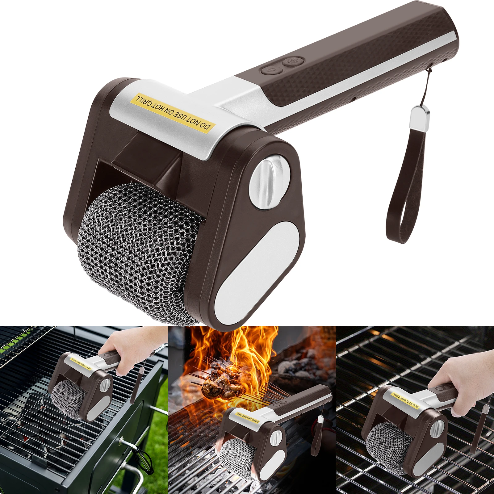 Brushless Electric Grill Cleaner Rechargeable Cordless Spinning Grill Brush Rotating Dishwasher Brush for Kitchen Grill Camping
Brushless Electric Grill Cleaner Rechargeable Cordless Spinning Grill Brush Rotating Dishwasher Brush for Kitchen Grill Camping