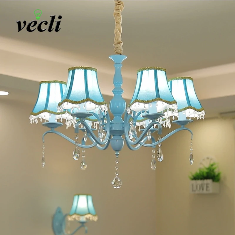 European Style Iron Crystal Chandelier Warm Blue Lamp for Kids Bedroom Princess Girls Room Living Room and Study Home Lighting
European Style Iron Crystal Chandelier Warm Blue Lamp for Kids Bedroom Princess Girls Room Living Room and Study Home Lighting