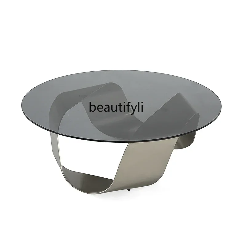 Cy56 Villa light luxury small household designer modern simple special-shaped stainless steel coffee table 
Cy56 Villa light luxury small household designer modern simple special-shaped stainless steel coffee table