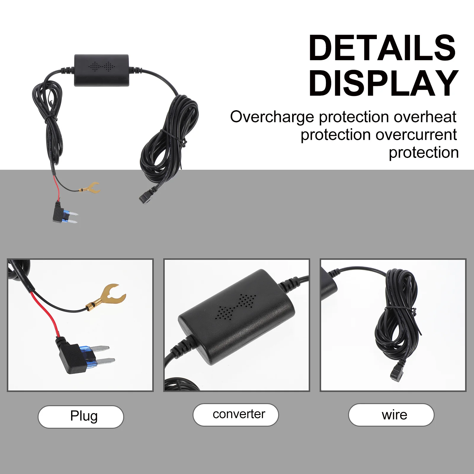 1pc Power Cable Abs Pc Material Long Lasting Car Recorder Navigation Installation Dashcam Cord Car Accessories
1pc Power Cable Abs Pc Material Long Lasting Car Recorder Navigation Installation Dashcam Cord Car Accessories