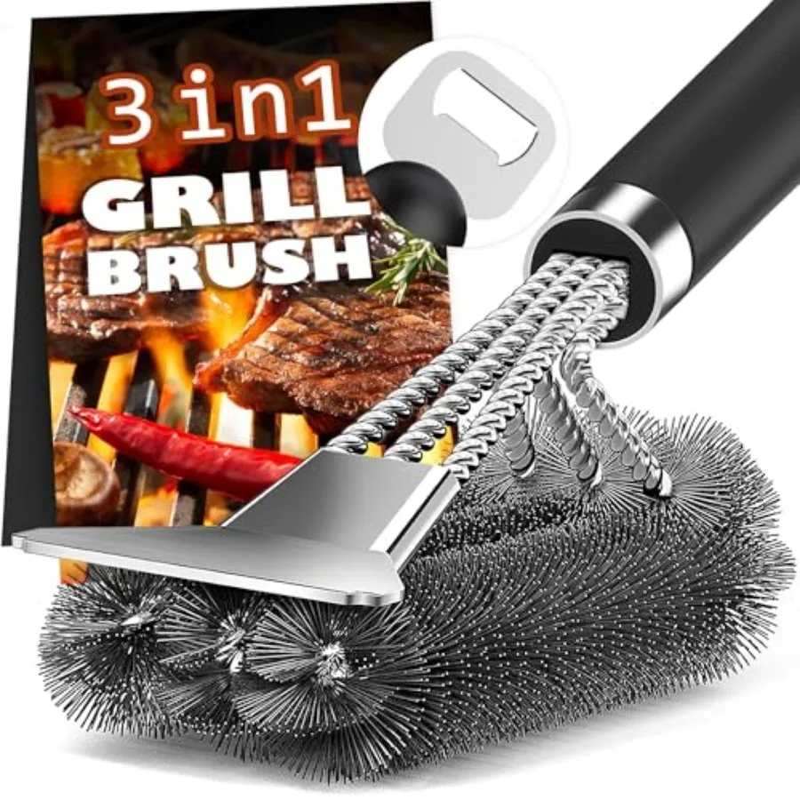 Grill Brush and Scraper-18 Adjustable Handle Safe BBQ Grill Brush for Outdoor Grill-Deep BBQ Clearning Brush wih Bottle Operner
Grill Brush and Scraper-18 Adjustable Handle Safe BBQ Grill Brush for Outdoor Grill-Deep BBQ Clearning Brush wih Bottle Operner