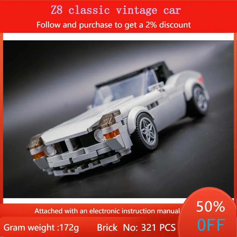 Building Block Model MOC Car Z8 Classic Vintage Toy 321 Parts Building Set For Boys Adults Children Christmas Gift
Building Block Model MOC Car Z8 Classic Vintage Toy 321 Parts Building Set For Boys Adults Children Christmas Gift