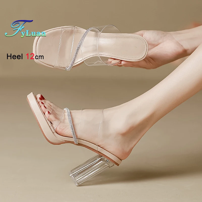 New Listing High Heels Women Slipper Rhinestone Decoration Waterproof Platform Sandals Transparent Ladies Crystal Heels Slippers
New Listing High Heels Women Slipper Rhinestone Decoration Waterproof Platform Sandals Transparent Ladies Crystal Heels Slippers