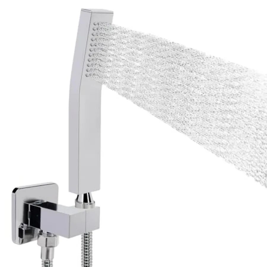 Hand Held Shower Head, Luxury High Pressure Shower Kit with Wall Connector and Hose Set, for Bathroom Showering System Contempo
Hand Held Shower Head, Luxury High Pressure Shower Kit with Wall Connector and Hose Set, for Bathroom Showering System Contempo