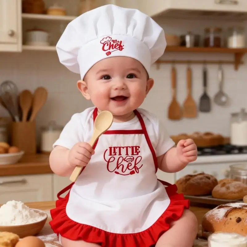 Infant Cook Photography Props Set Apron And Hat Polyester Costume For Newborns For Baby Photos Taking A2UB
Infant Cook Photography Props Set Apron And Hat Polyester Costume For Newborns For Baby Photos Taking A2UB