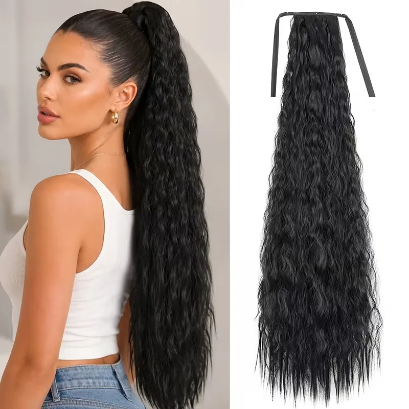 32Inch Synthetic Long Kinky Curly Ponytail Hair Extension Drawstring Clip in Elegant Hairpiece for Women Daily Use
32Inch Synthetic Long Kinky Curly Ponytail Hair Extension Drawstring Clip in Elegant Hairpiece for Women Daily Use
