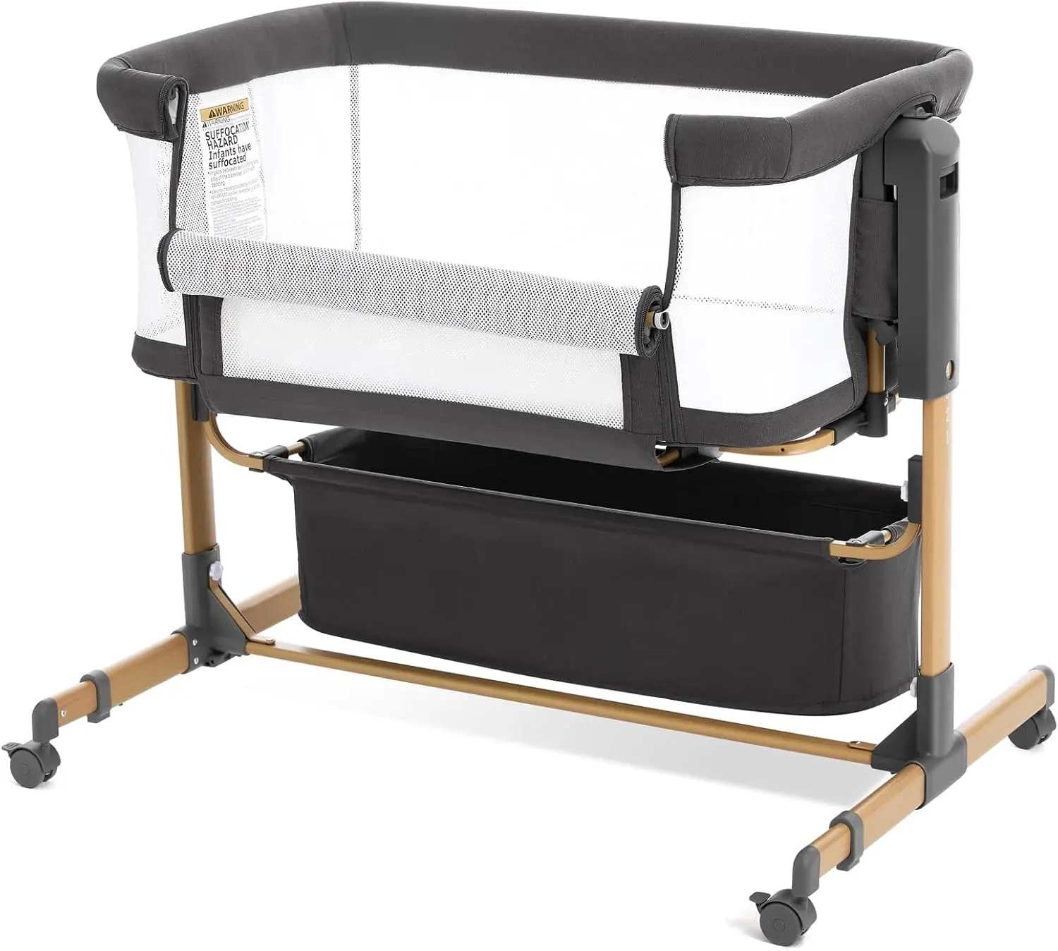 Baby Bassinet Bedside Sleeper,3-in-1 Rocking Bassinet for Baby with 6-Level Height Adjustable, 4 Wheels & Breathable Mesh
Baby Bassinet Bedside Sleeper,3-in-1 Rocking Bassinet for Baby with 6-Level Height Adjustable, 4 Wheels & Breathable Mesh