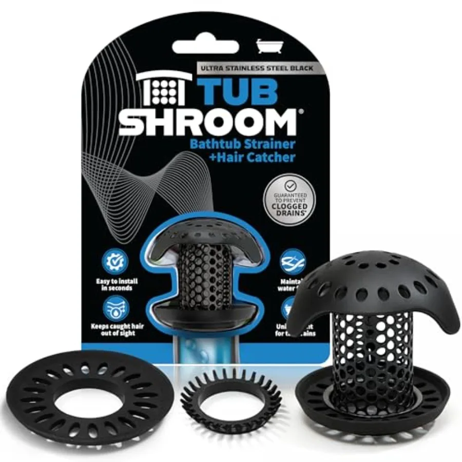 Ultra Stainl Steel Drain Protector, Hair Catcher Strainer for Bathroom Tub and Shower, Matte Black, 1-Pack
Ultra Stainl Steel Drain Protector, Hair Catcher Strainer for Bathroom Tub and Shower, Matte Black, 1-Pack