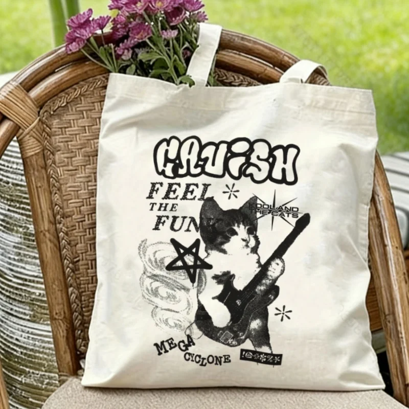 1PC Cavish Rock Cat" Guitar-Playing Cat Canvas Tote Eco-friendly Reusable Shoulder Bag
1PC Cavish Rock Cat" Guitar-Playing Cat Canvas Tote Eco-friendly Reusable Shoulder Bag
