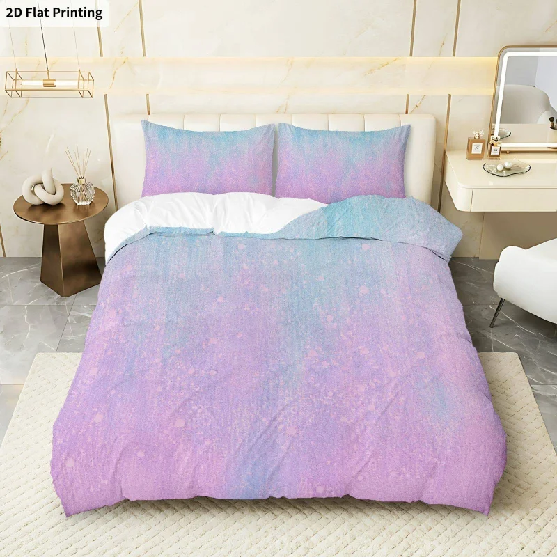 3PCS Duvet Cover, 1 Duvet Cover + 2 Pillowcases (Without Filler), Pastel Lavender Blue Gradient Watercolor Texture Theme
3PCS Duvet Cover, 1 Duvet Cover + 2 Pillowcases (Without Filler), Pastel Lavender Blue Gradient Watercolor Texture Theme