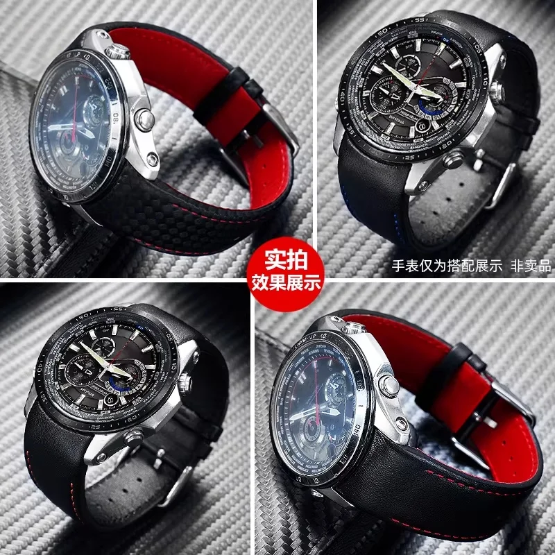 For Casio Edfice EQS-500C/EQW-M600/EQW-M1000L/M710L Series Curved Genuine leather watch band Carbon Fiber pattern strap belt
For Casio Edfice EQS-500C/EQW-M600/EQW-M1000L/M710L Series Curved Genuine leather watch band Carbon Fiber pattern strap belt