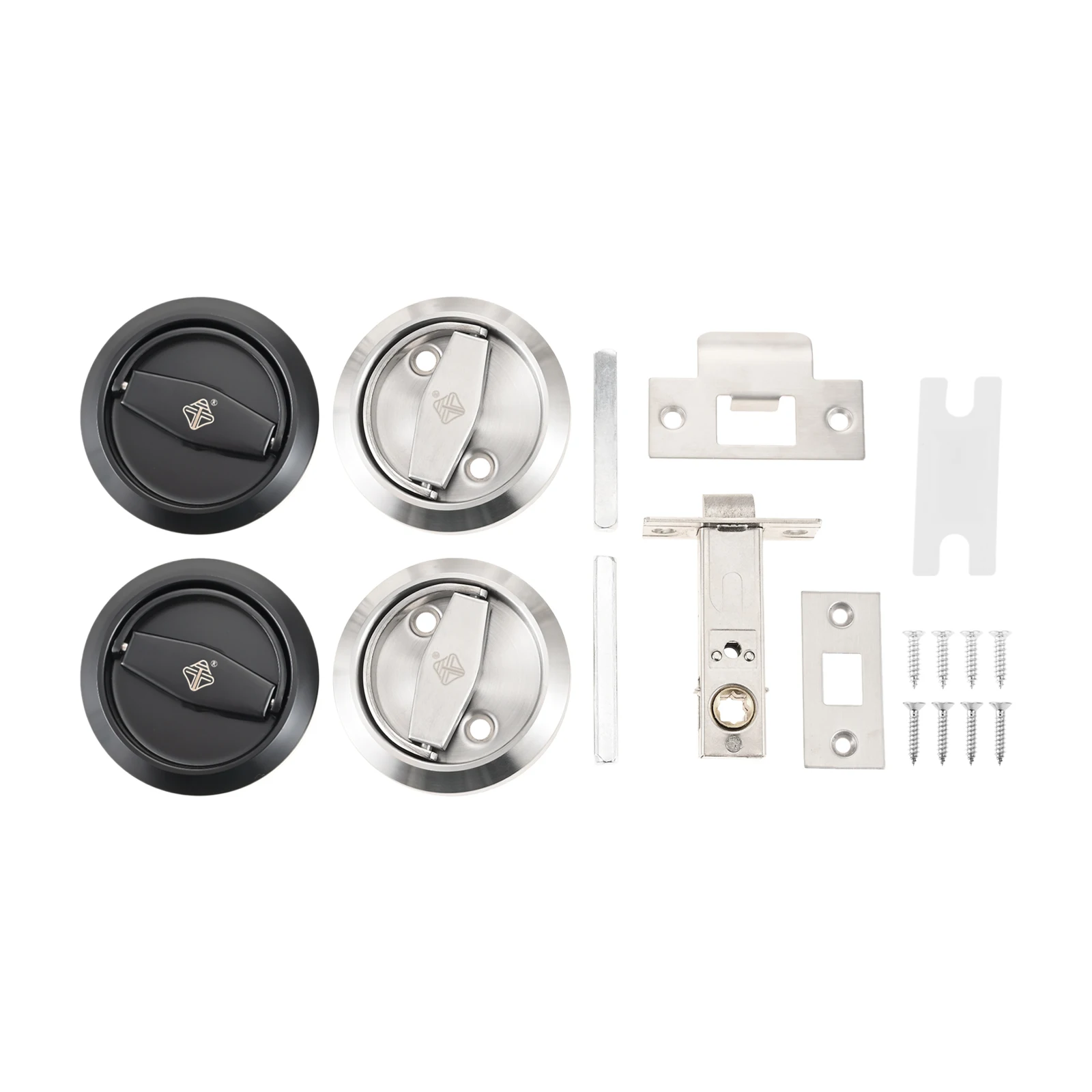 Stainless Steel Round Recessed Door Knob Flush-mount Hidden-cup Locker No-Keys fit 1"-1.8" Door Concealed Lock 2-sided Pull Ring
Stainless Steel Round Recessed Door Knob Flush-mount Hidden-cup Locker No-Keys fit 1"-1.8" Door Concealed Lock 2-sided Pull Ring