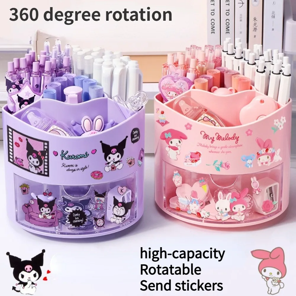 Miniso Sanrio Rotating Pen Holder Storage Box Desk Organizer & Cinnamoroll Kawaii Sanrio Stickers Cute Stationery Storage Girls
Miniso Sanrio Rotating Pen Holder Storage Box Desk Organizer & Cinnamoroll Kawaii Sanrio Stickers Cute Stationery Storage Girls