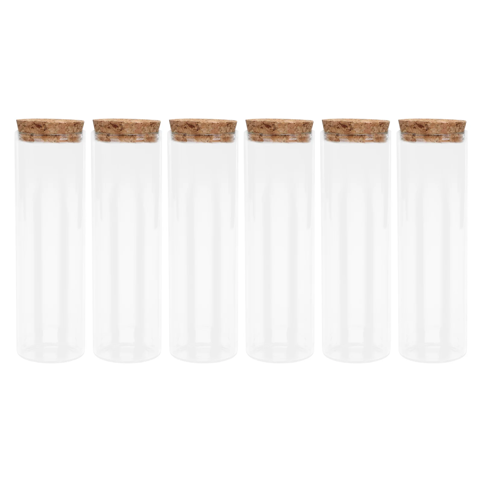 6 Pcs Transparent Glass Bottle Test Tubes with Cork Isolation Double Walled Clear Storage Bottles
6 Pcs Transparent Glass Bottle Test Tubes with Cork Isolation Double Walled Clear Storage Bottles