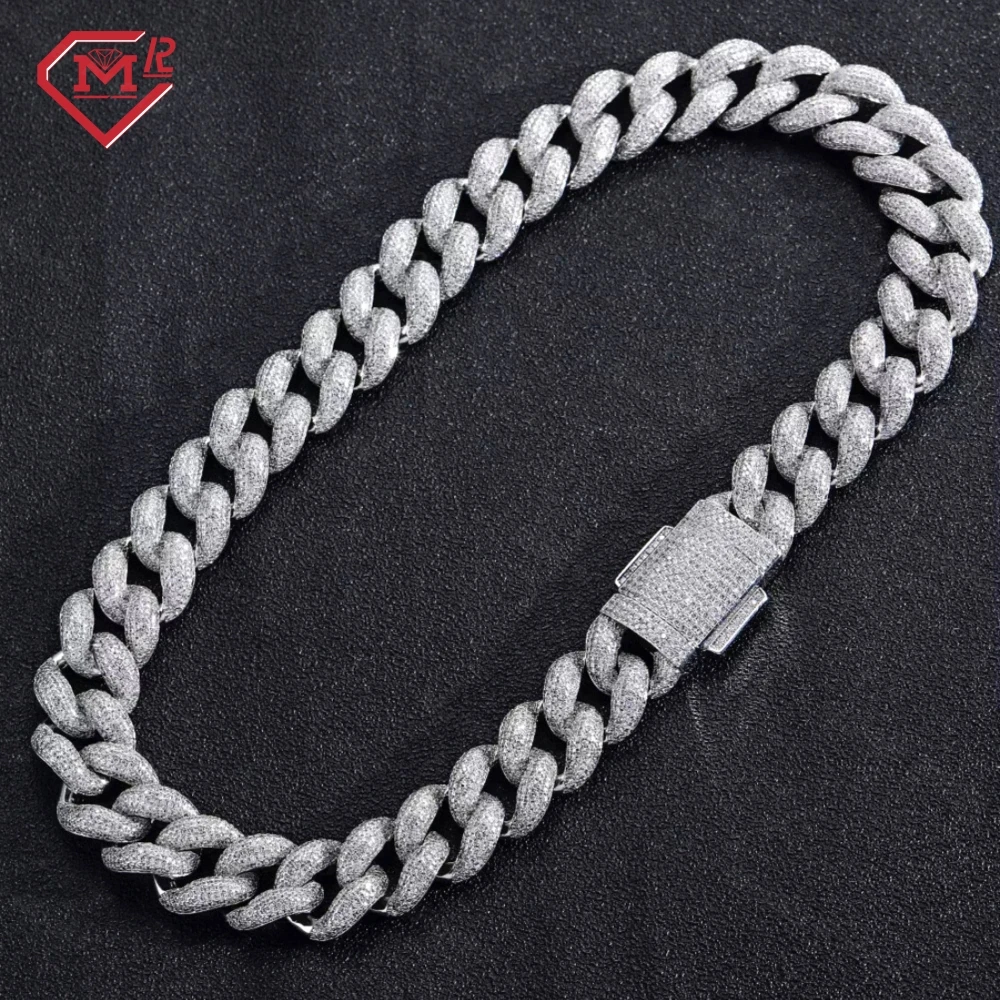 Hiphop 18MM Choker Cuban Necklace 925 Sterling Silver Iced Out Moissanite Cuban Link Chain
Hiphop 18MM Choker Cuban Necklace 925 Sterling Silver Iced Out Moissanite Cuban Link Chain