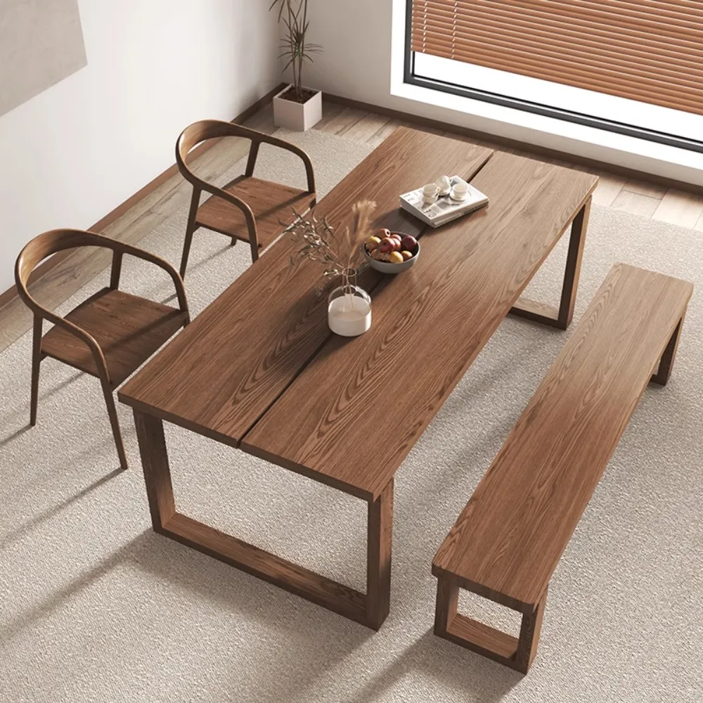 All solid wood dining table Household black walnut small apartment eating table
All solid wood dining table Household black walnut small apartment eating table