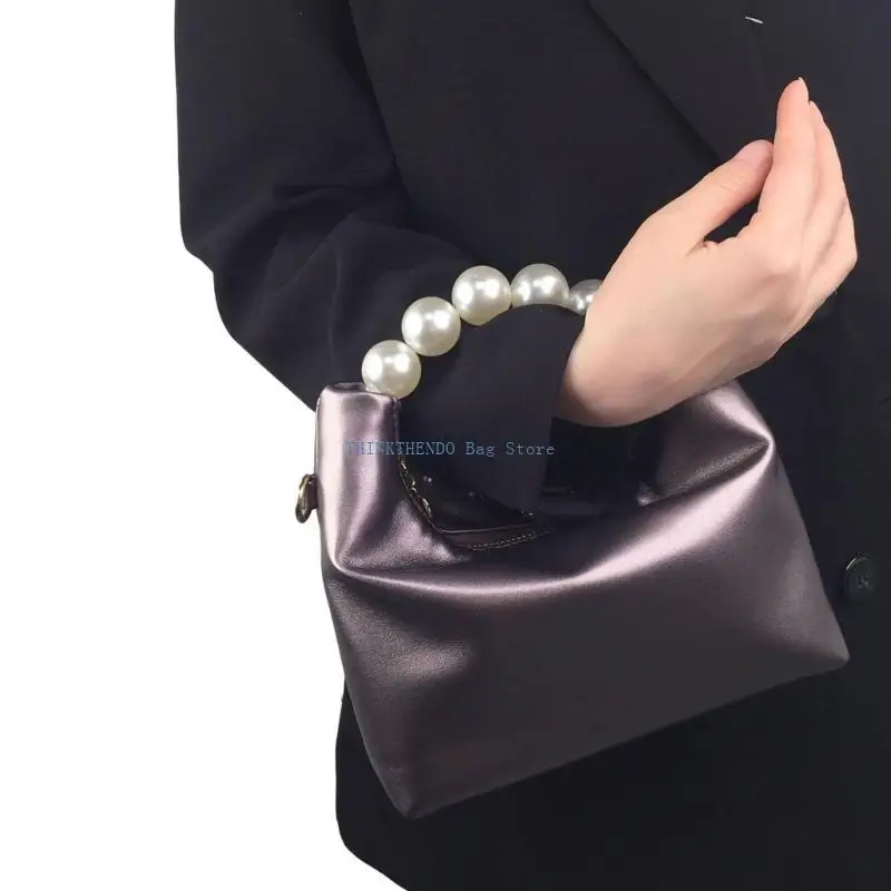 340D Pearl Beaded Top Handle Evening Bag Vintage PU Leather Crossbody Handbag Small Purse with Chain for Women Wedding Party
340D Pearl Beaded Top Handle Evening Bag Vintage PU Leather Crossbody Handbag Small Purse with Chain for Women Wedding Party