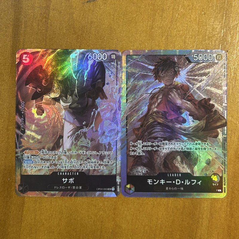 2 шт./компл. коллекционные карты OPCG «сделай сам», самодельная цельная OP-04 Sabo Luffy Craft, приз, карточная игра, коллекционные карты, игрушки, подарки
2 шт./компл. коллекционные карты OPCG «сделай сам», самодельная цельная OP-04 Sabo Luffy Craft, приз, карточная игра, коллекционные карты, игрушки, подарки