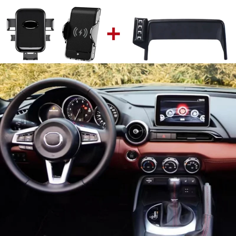 Автомобильный держатель для телефона Mazda MX5 MX-5 ND 2016 2017 2018-2021 2022 2023, 7-дюймовый экран, фиксированный кронштейн, подставка для беспроводной зарядки
Автомобильный держатель для телефона Mazda MX5 MX-5 ND 2016 2017 2018-2021 2022 2023, 7-дюймовый экран, фиксированный кронштейн, подставка для беспроводной зарядки